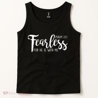 Fearless For He With Me Psalm 27:1 Tank Top thumb 2