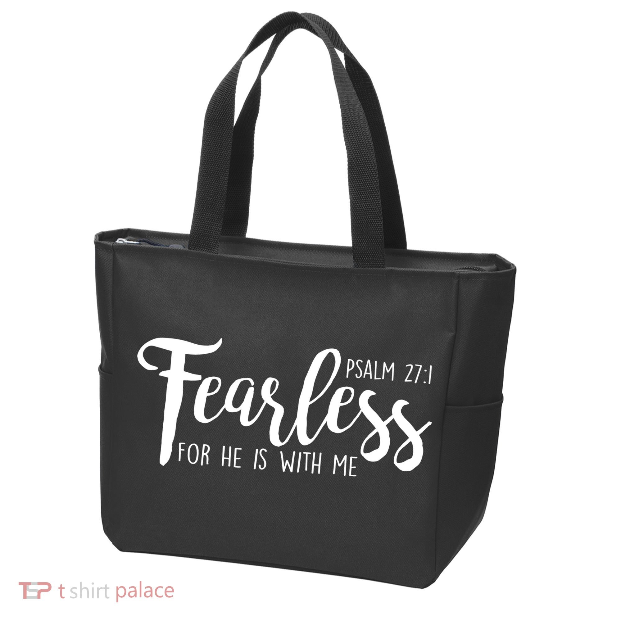 Fearless For He With Me Psalm 27:1 Tote Bag