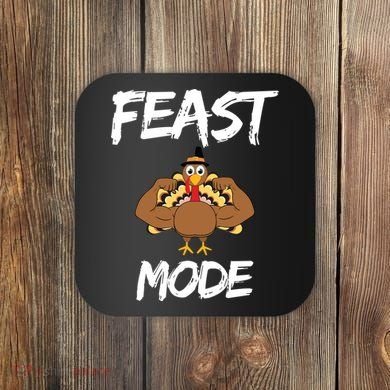 Feast Mode Thanksgiving Turkey Biceps Coaster