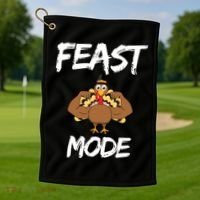 Feast Mode Thanksgiving Turkey Biceps Golf Towel thumb 1