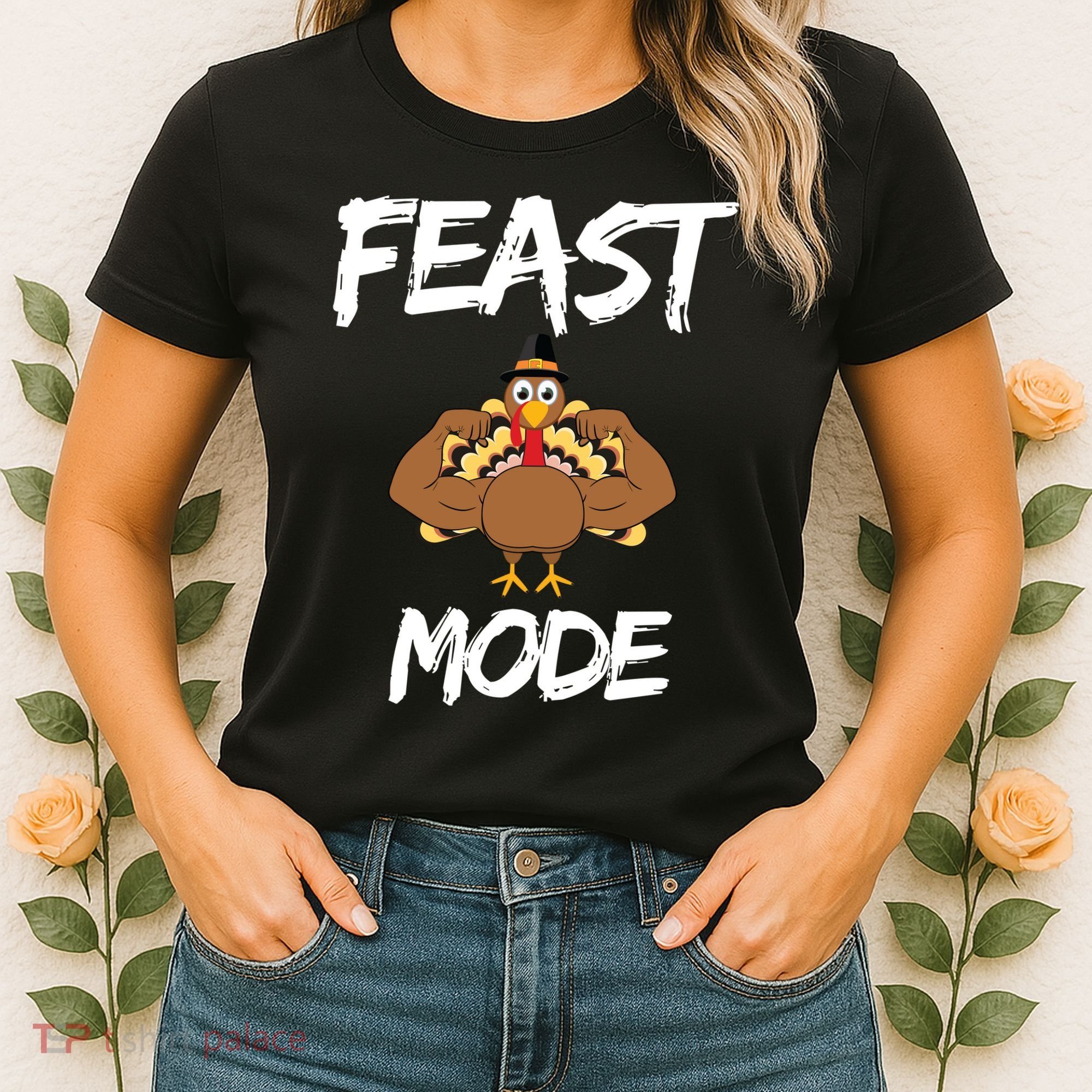 Feast Mode Thanksgiving Turkey Biceps Women's T-Shirt