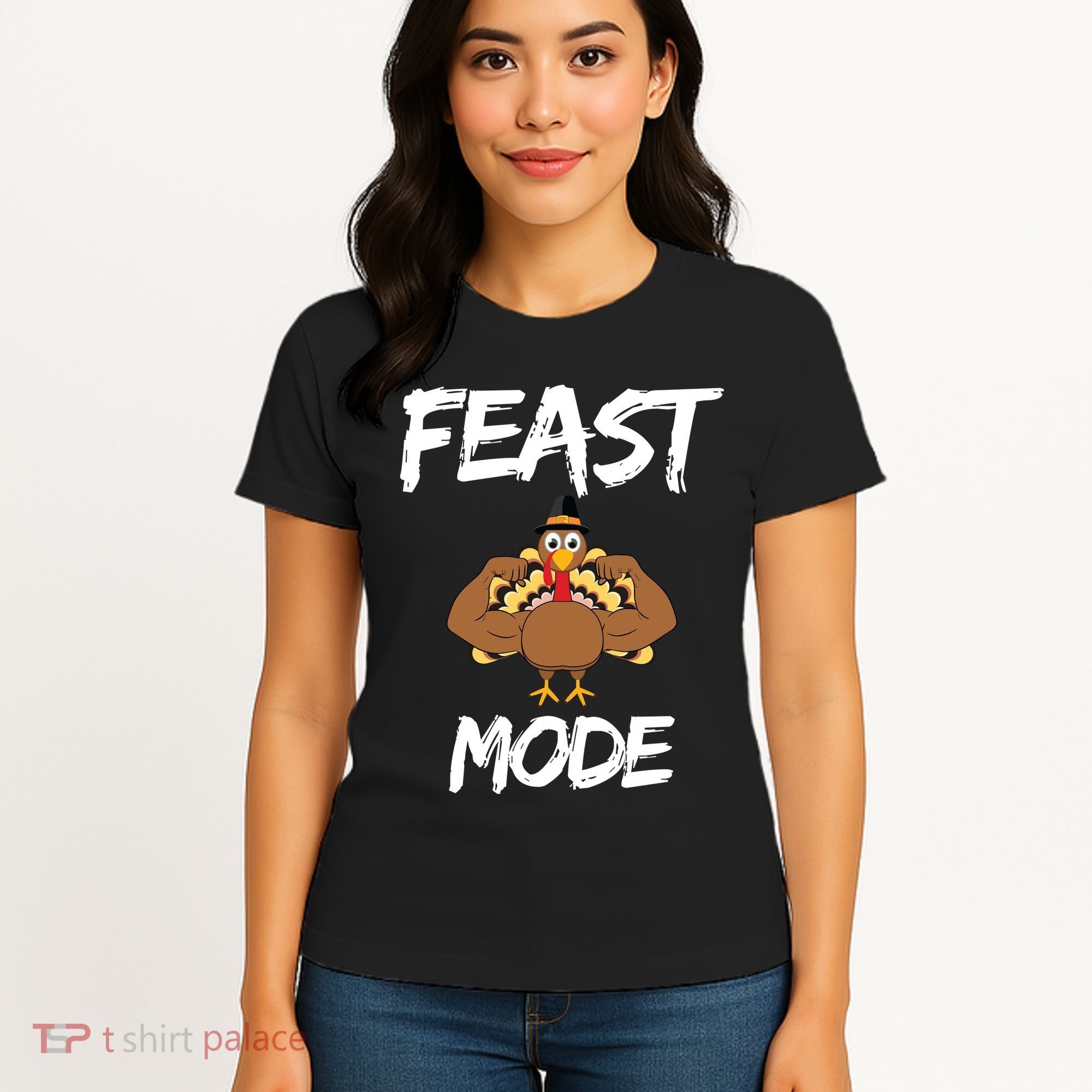 Feast Mode Thanksgiving Turkey Biceps Women's T-Shirt