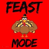 Feast Mode Thanksgiving Turkey Biceps Santa Hat thumb 1