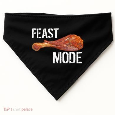 Feast Mode Thanksgiving Turkey Leg USA-Made Doggie Bandana