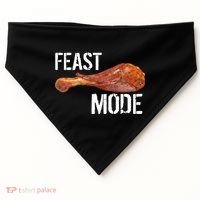 Feast Mode Thanksgiving Turkey Leg USA-Made Doggie Bandana thumb 0