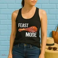 Feast Mode Thanksgiving Turkey Leg Women's Tank Top thumb 2
