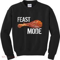 Feast Mode Thanksgiving Turkey Leg Kids Sweatshirt thumb 0