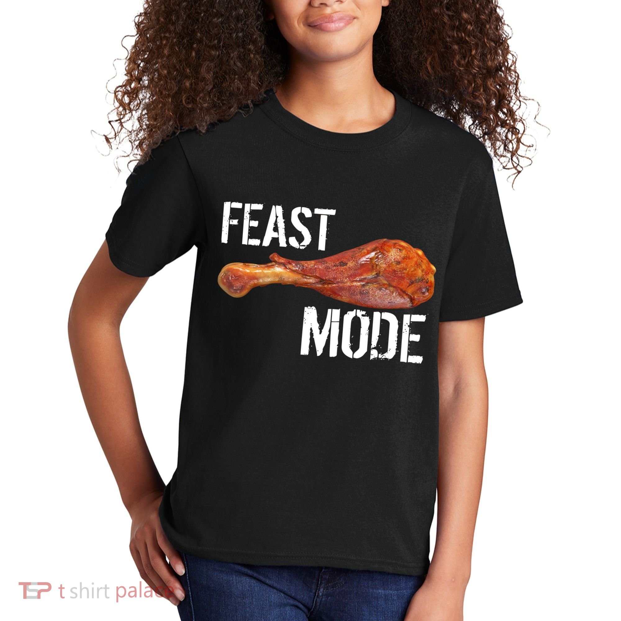 Feast Mode Thanksgiving Turkey Leg Kids T-Shirt