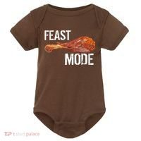 Feast Mode Thanksgiving Turkey Leg Baby Bodysuit thumb 0