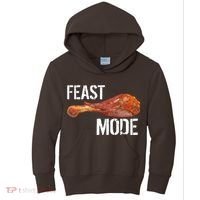 Feast Mode Thanksgiving Turkey Leg Kids Hoodie thumb 0