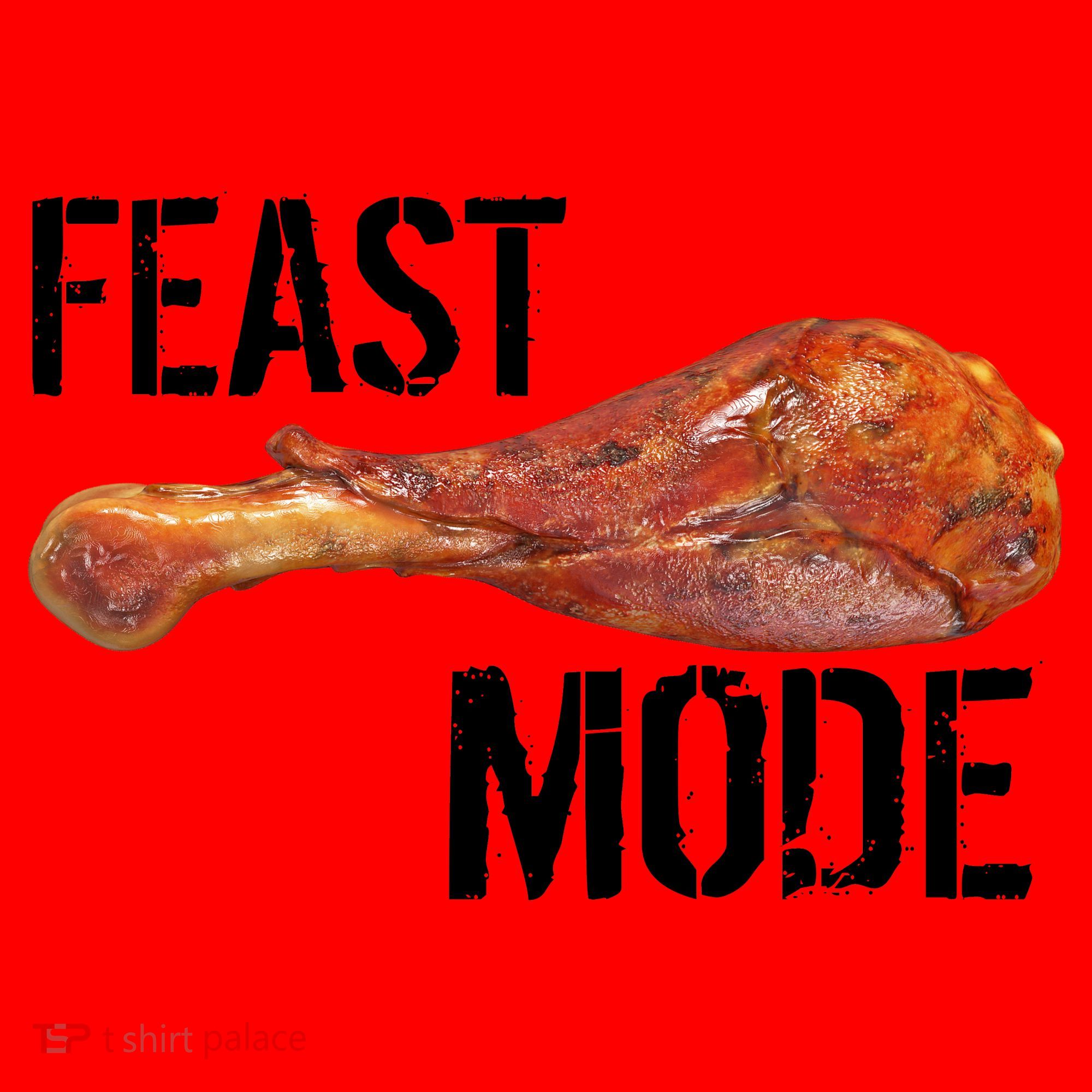 Feast Mode Thanksgiving Turkey Leg Santa Hat