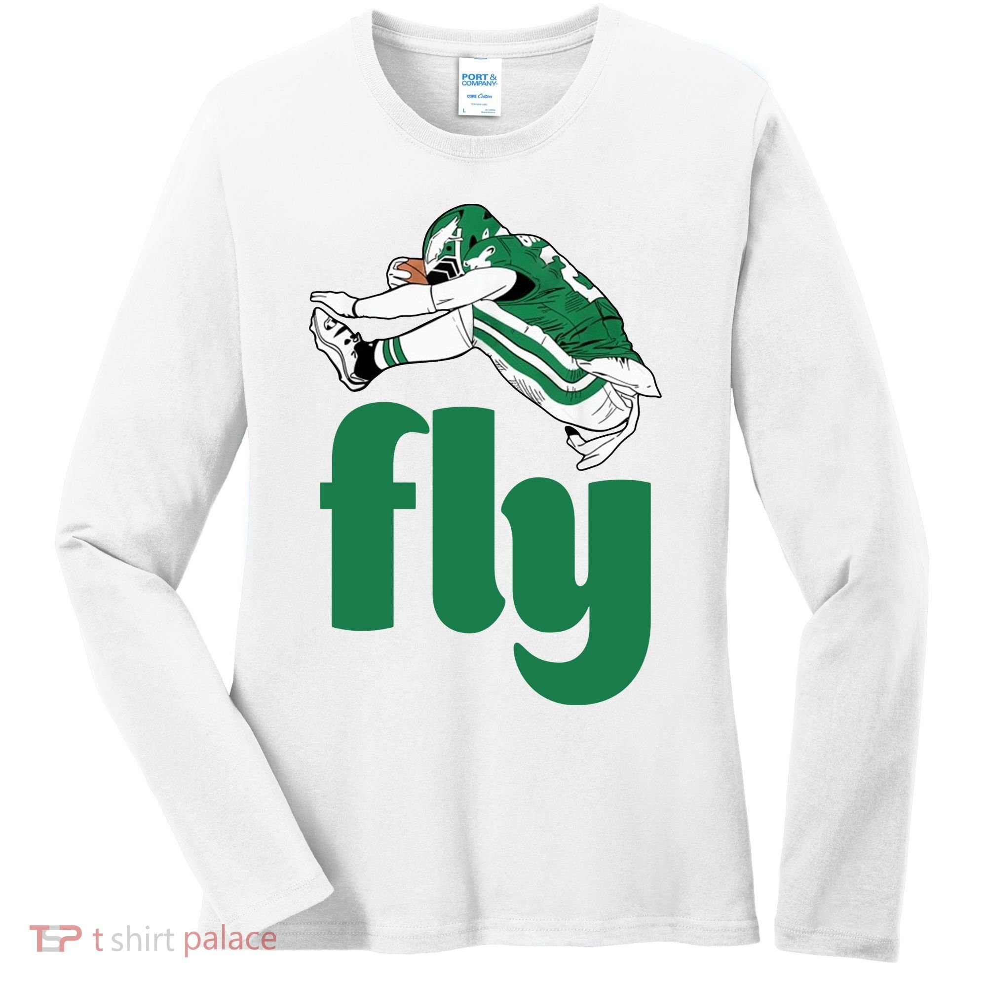 Fly Eagle Birds Football Fan Women's Long Sleeve Shirt