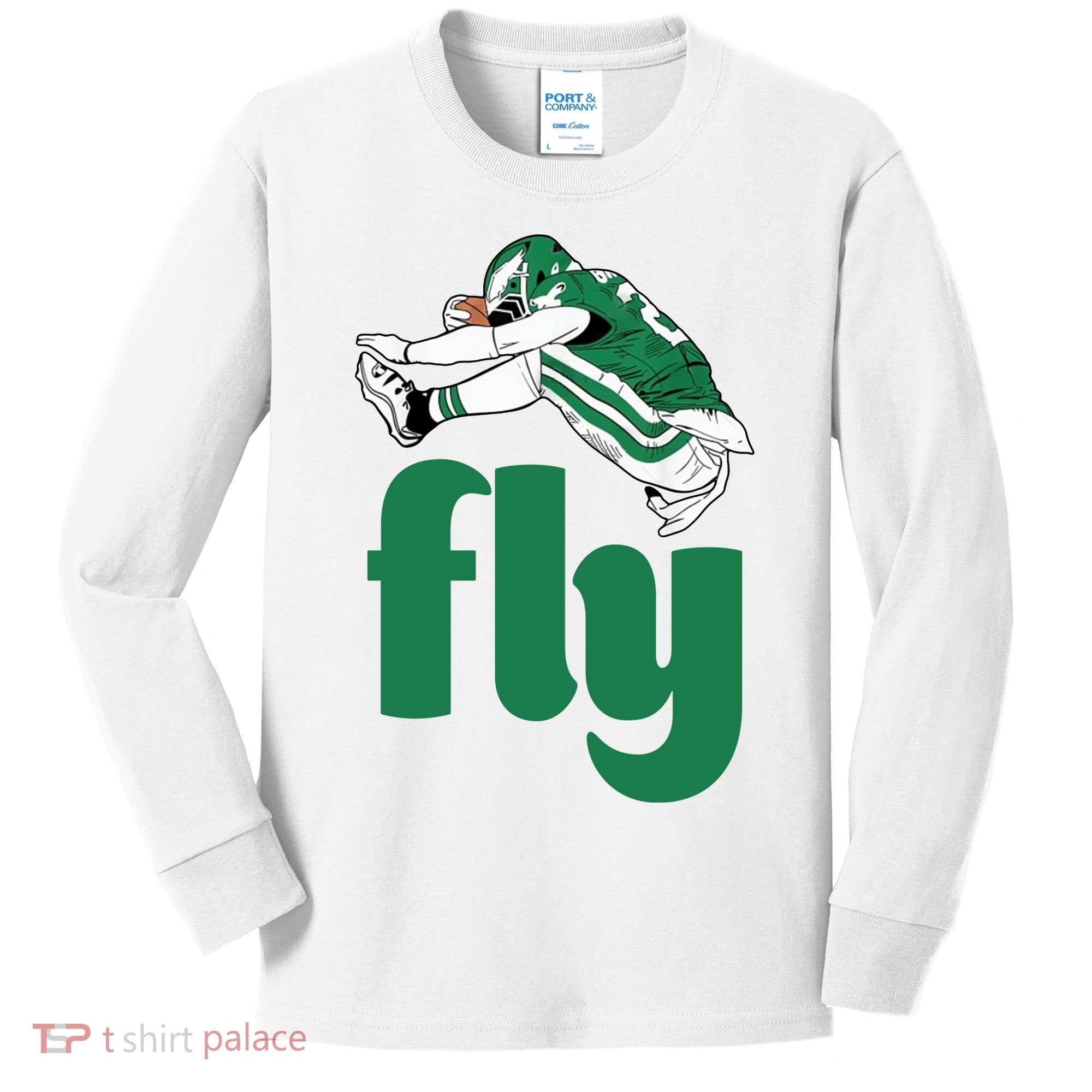 Fly Eagle Birds Football Fan Kids Long Sleeve Shirt