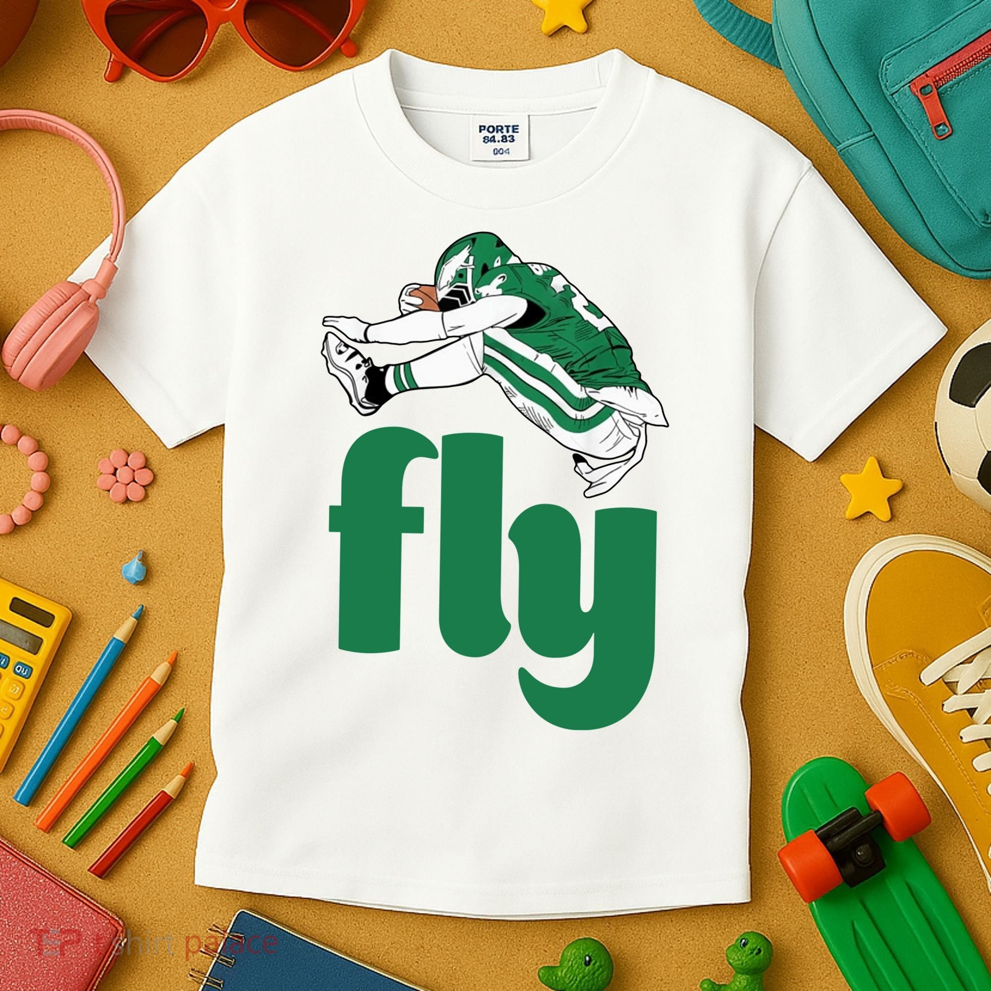 Fly Eagle Birds Football Fan Kids T-Shirt