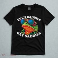 Funny Even Baddies Get Saddies Frog T-Shirt thumb 5