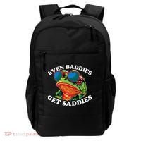 Funny Even Baddies Get Saddies Frog Backpack thumb 0