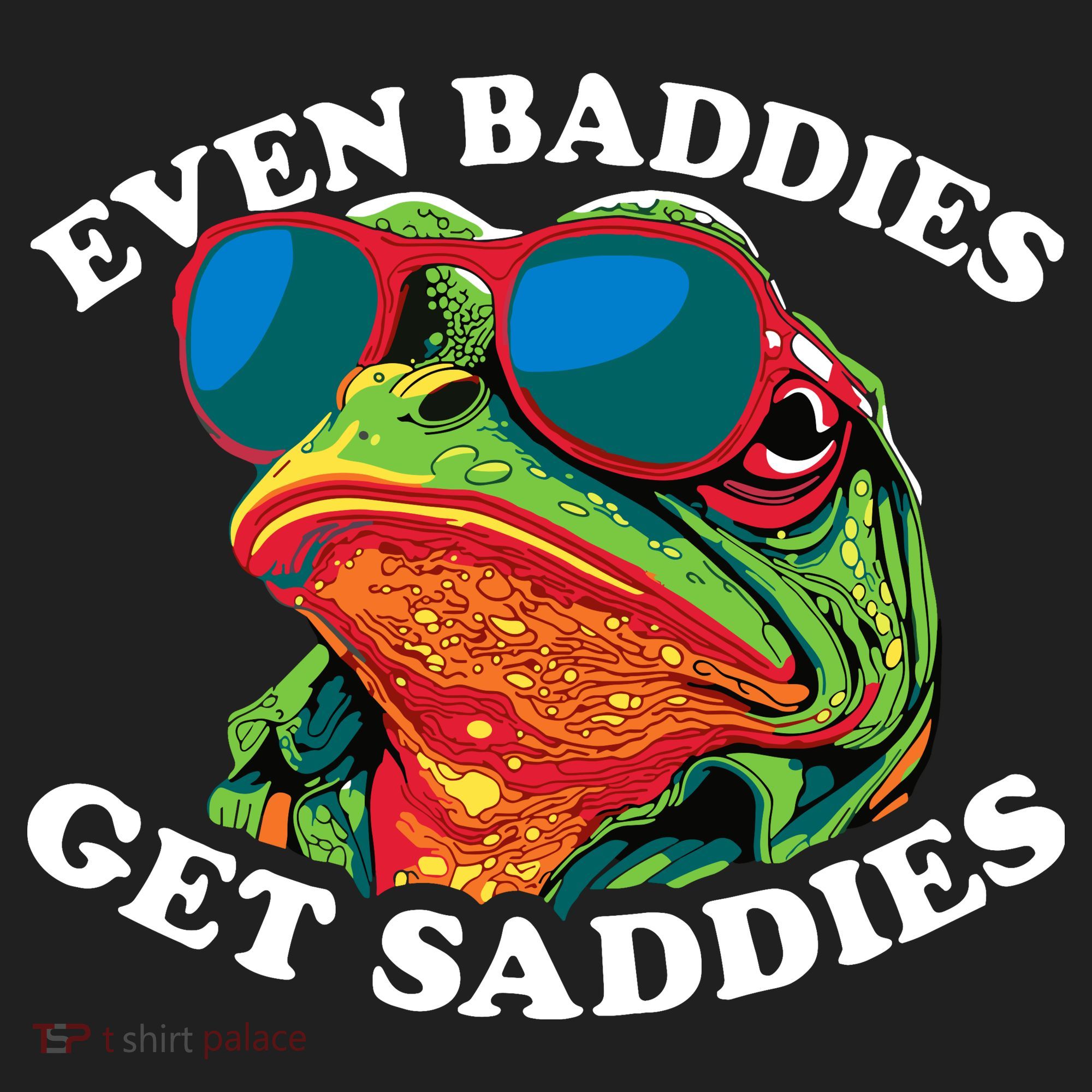 Funny Even Baddies Get Saddies Frog Beanie