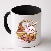 Fat Easter Bunny Cute Coffee Mug thumb 0