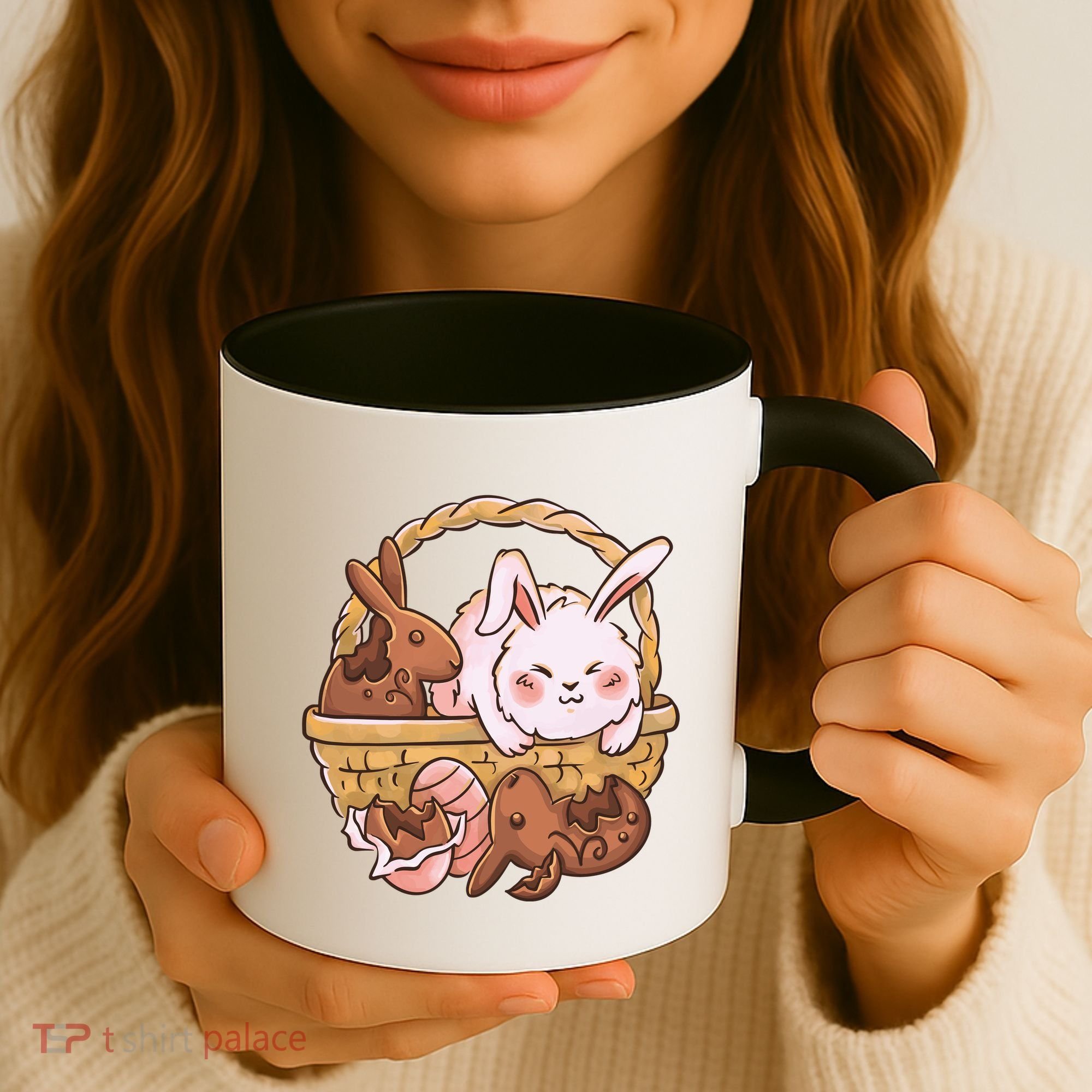 Fat Easter Bunny Cute Coffee Mug