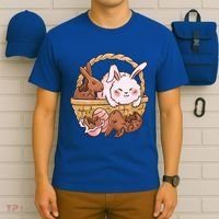 Fat Easter Bunny Cute T-Shirt thumb 6