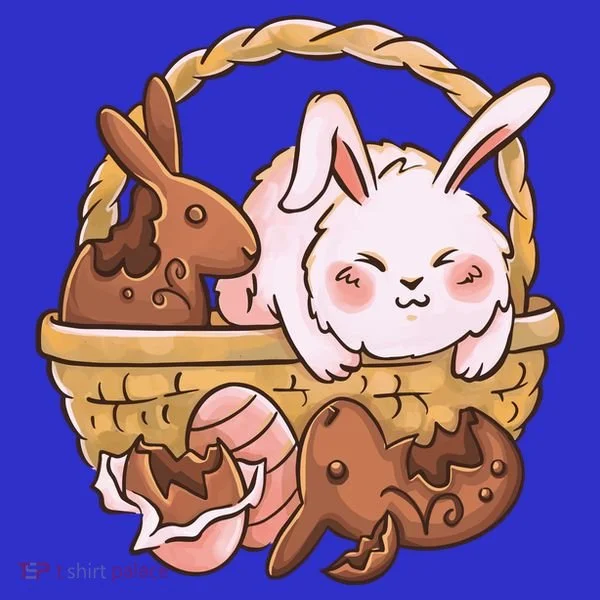 Fat Easter Bunny Cute Polo