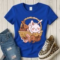 Fat Easter Bunny Cute Women's T-Shirt thumb 3