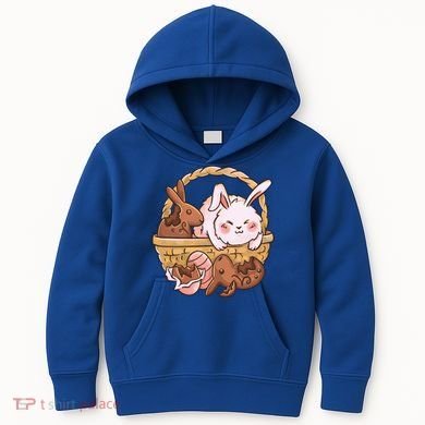 Fat Easter Bunny Cute Kids Hoodie