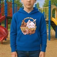 Fat Easter Bunny Cute Kids Hoodie thumb 2