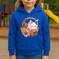 Fat Easter Bunny Cute Kids Hoodie thumb 3
