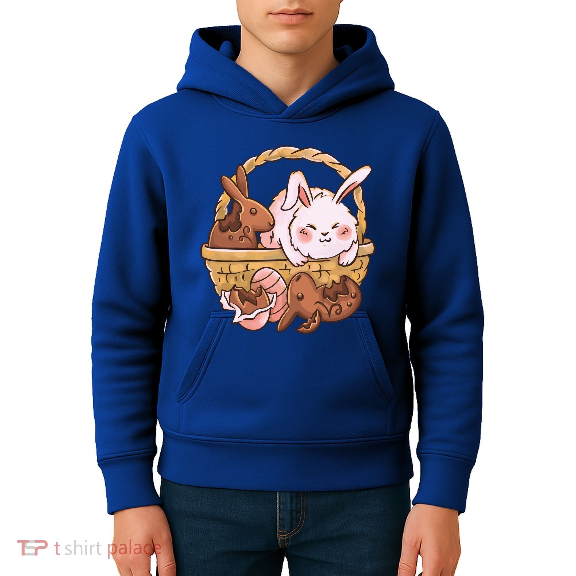 Fat Easter Bunny Cute Kids Hoodie