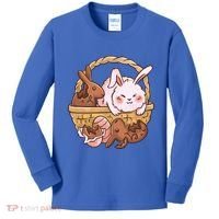 Fat Easter Bunny Cute Kids Long Sleeve Shirt thumb 0