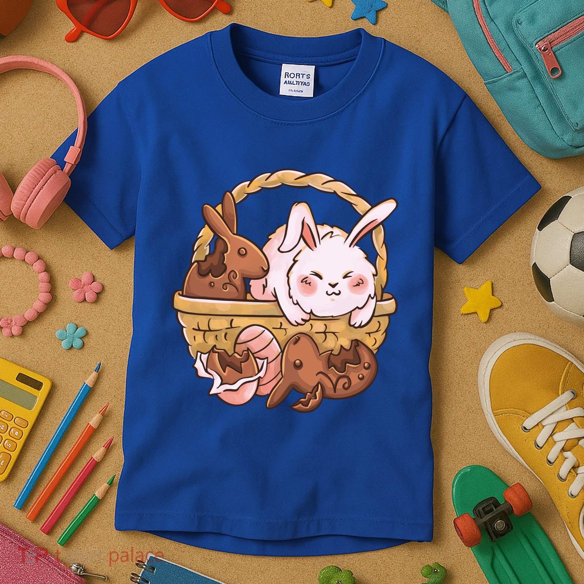 Fat Easter Bunny Cute Kids T-Shirt