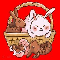 Fat Easter Bunny Cute Santa Hat thumb 1