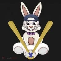 Funny Easter Bunny With Baseball Cap Baseball Lover Pitcher Funny Gift Doggie Tank thumb 4