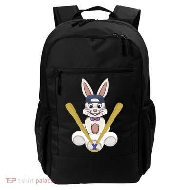 Funny Easter Bunny With Baseball Cap Baseball Lover Pitcher Funny Gift Backpack