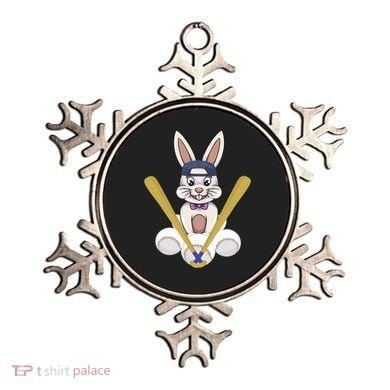 Funny Easter Bunny With Baseball Cap Baseball Lover Pitcher Funny Gift Ornament