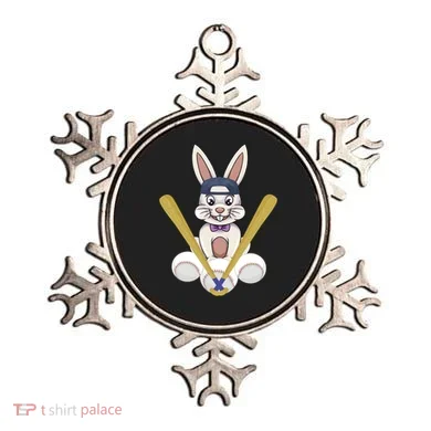 Funny Easter Bunny With Baseball Cap Baseball Lover Pitcher Funny Gift Ornament