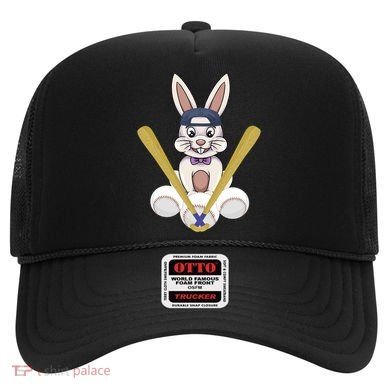 Funny Easter Bunny With Baseball Cap Baseball Lover Pitcher Funny Gift Hat