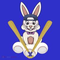 Funny Easter Bunny With Baseball Cap Baseball Lover Pitcher Funny Gift Apron thumb 3