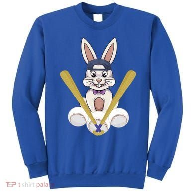 Funny Easter Bunny With Baseball Cap Baseball Lover Pitcher Funny Gift Sweatshirt