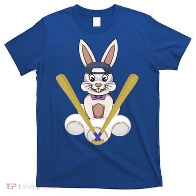 Funny Easter Bunny With Baseball Cap Baseball Lover Pitcher Funny Gift T-Shirt