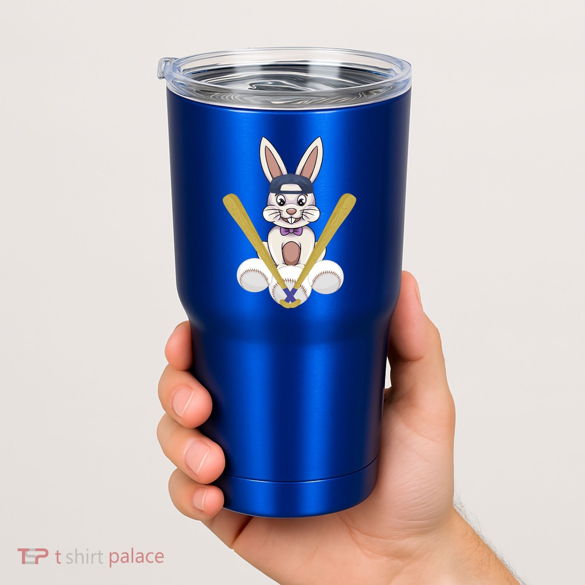 Funny Easter Bunny With Baseball Cap Baseball Lover Pitcher Funny Gift Tumbler