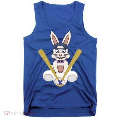 Funny Easter Bunny With Baseball Cap Baseball Lover Pitcher Funny Gift Tank Top