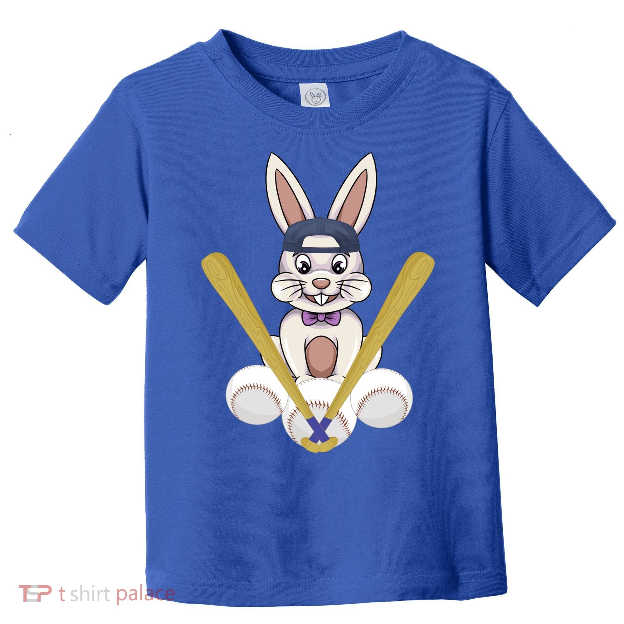 Funny Easter Bunny With Baseball Cap Baseball Lover Pitcher Funny Gift Toddler T-Shirt
