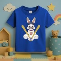 Funny Easter Bunny With Baseball Cap Baseball Lover Pitcher Funny Gift Toddler T-Shirt thumb 3
