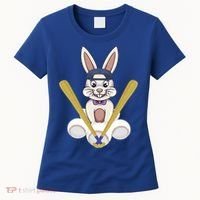Funny Easter Bunny With Baseball Cap Baseball Lover Pitcher Funny Gift Women's T-Shirt thumb 0