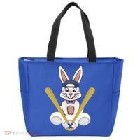 Funny Easter Bunny With Baseball Cap Baseball Lover Pitcher Funny Gift Tote Bag thumb 0