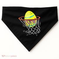 Funny Easter Basketball Egg Hunting USA-Made Doggie Bandana thumb 0