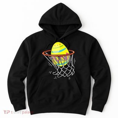 Funny Easter Basketball Egg Hunting Hoodie