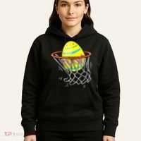 Funny Easter Basketball Egg Hunting Hoodie thumb 5
